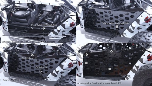 Für Arrma 1/7 Fireteam 6S BLX Seitenschutz/Rollkäfig/Radstange/Frontband Umpe Set - Bild 19 von 24