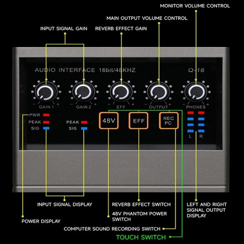Superior Craftsmanship Sound Card for Clear Sound Recording Long Lasting - Afbeelding 4 van 8