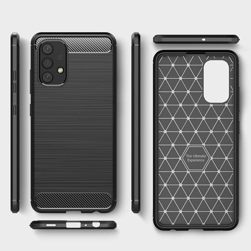 Custodia cellulare stile carbonio silicone cover case nera + opzione protezione vetro pellicola 9H - Foto 440 di 935