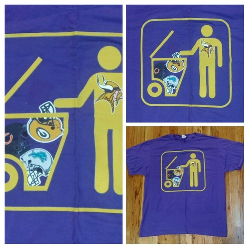 vintage Minnesota Vikings NFC Central Rival t shirt funny Trash Litter football - Picture 2 of 6