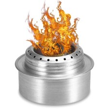 Cooking Stove Portable Mini Aluminum Alloy Alcohol Stove with Lid Outdoor - UK