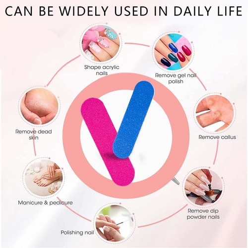 100 Stück 2 Zoll Mini Nagelfeilen Einweg Emery Board Nagelfeilen für Männer Frauen - Bild 3 von 6