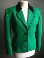 Mansfield Vintage Wool Jacket 10 12 Blazer Pure Retro Smart Velvet Collar 30s 40