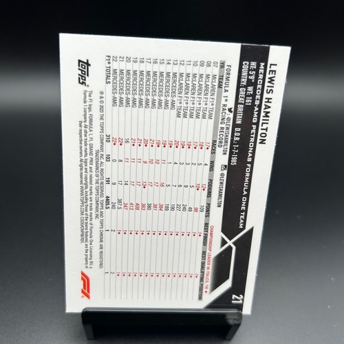 2023 Topps Chrome F1 #21 Lewis Hamilton Mercedes-AMG Petronas - Picture 2 of 2