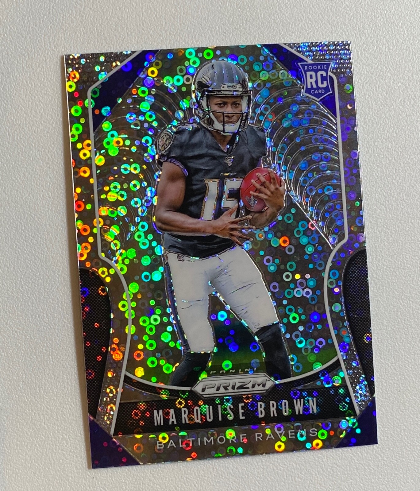 2019 Panini Prizm Rookies Disco Marquise Brown #341 Rookie Card #P658