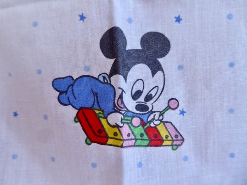 VTG Disney Babies Crib Sheet UNUSED USA Baby Mickey's Band~~Baby Minnie too! - Picture 2 of 9