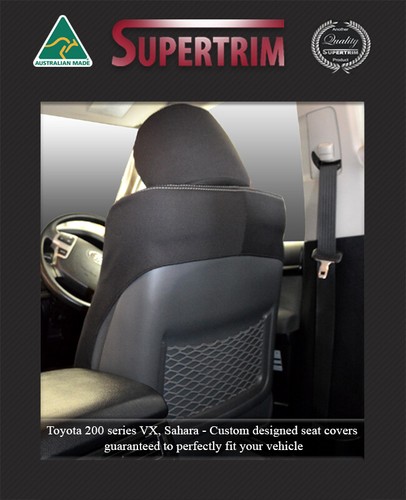 Funda de asiento delantero de neopreno premium apta para Toyota Landcruiser 200 VX Sahara 2007-15 - Imagen 3 de 11