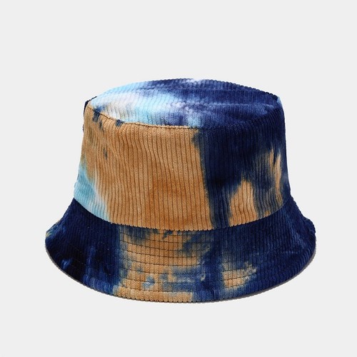 NEW Womens Ladys Bucket Hat Fashion Tie-Dye Corduroy Colourful Fisherman Hat - Picture 14 of 25