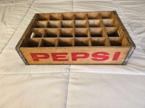 DE COLECCIÓN DEPERE WISCONSON PEPSI COLA BOTELLA DE REFRESCO CAJA 24 RANURAS MADERA PUBLICIDAD - Imagen 4 de 8