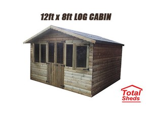Summer House Cabin Supreme Cabin 2.4m x 8ft 2.4m Total Sheds 8ft