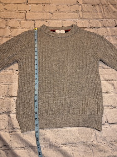 zara gray knit buffalo plaid Boys sweater Size 9 - Picture 9 of 11