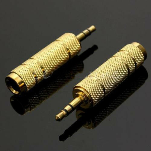 2Pcs 3.5mm Male to 6.5mm Female Plug Stereo Audio Adapter Converter Headphone F - Picture 4 of 7