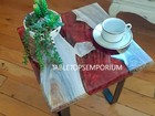 Epoxy Square Resin River Handmade  Wooden Work Furniture Dining, Coffee Tables