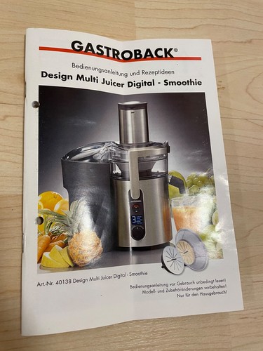 Gastroback 40138 Multi juicer Entsafter Ersatzteile Motor Sieb Smoothie / Saft ✅ - Bild 2 von 59
