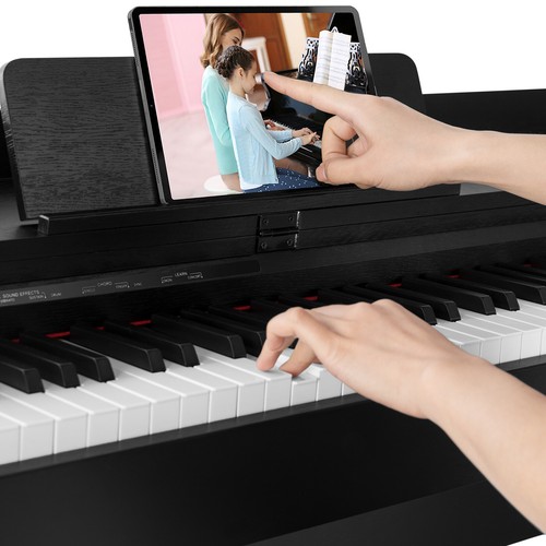 ♬Mustar Digital Piano 88 Graded Hammer Weighted Keys Keyboard Pedal Stand LED - Picture 15 of 18
