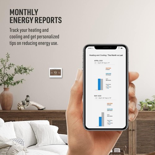 Termostato Smart Color Energy Star Wi-Fi Programmabile Touchscreen Alexa Ready... - Foto 8 di 12