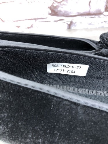 Flexus Rose Loud Black Suede Floral Slip On Ballet Flats Women's Sz 37EU/6M US - Bild 13 von 24