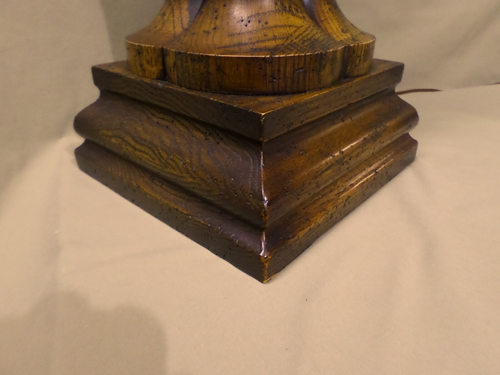 3849M Vintage 1960er massives Pekannussholz 40" Tischlampe MCM Arbeitszimmer Büro Bibliothek EXC! - Bild 11 von 18
