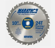 IRWIN Tools MARATHON Carbide Table / Miter Circular Blade, 10-Inch, 24T (14233)