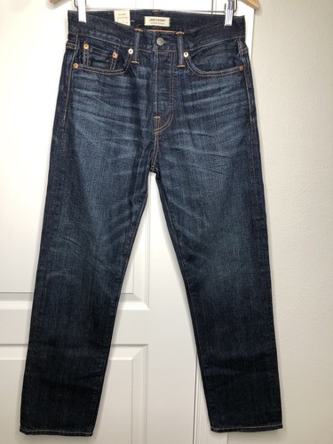 NWOT AE77 The Loose Japanese Selvedge Jeans Mens Button fly Size 27 x 32 Blue - Picture 2 of 14