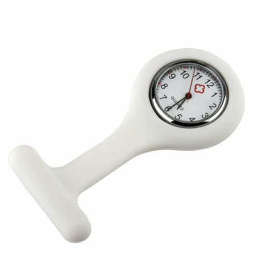 Silicon Nurse Watch Tunic Quartz Fob Pocket Brooch Washable + Battery Xmas Gifts - Picture 16 of 27