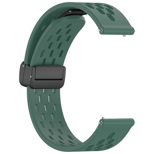 22mm Hole-shape Magnetic Buckle Silicone Watch Band Strap Bracelet for Huawei - Imagen 17 de 40