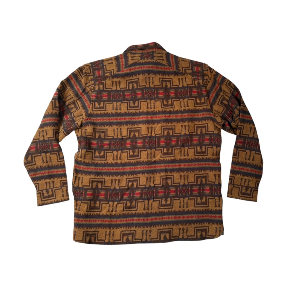 PENDLETON Tan Southwest La Pine Wool L/S Western Overshirt XL Harding Trail - Image 4 of 4