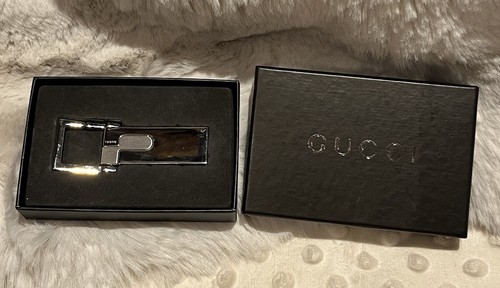100% Authentic Gucci Key Ring Bag Charm Key Chain in Silver in Box - Picture 2 of 7