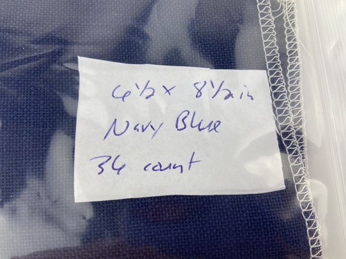 Tela punto de cruz azul marino 36 unidades de lino 6,5 pulgadas por 8,5 pulgadas - Imagen 2 de 3