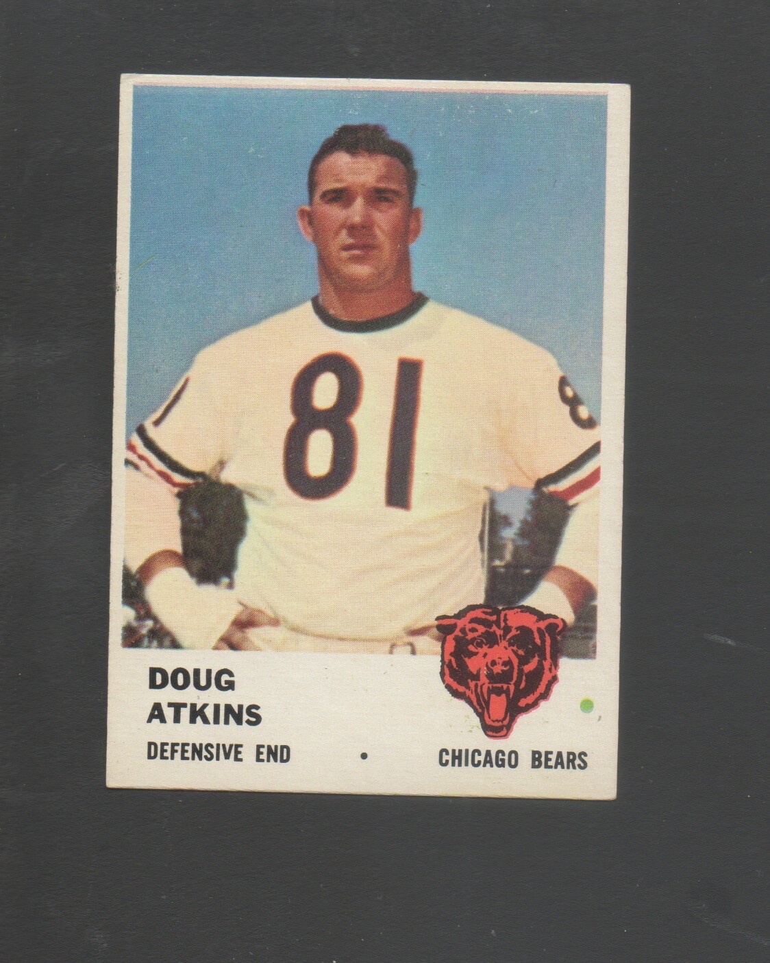 1961 Fleer Football Card #9 Doug Atkins-Chicago Bears Ex Mint Card