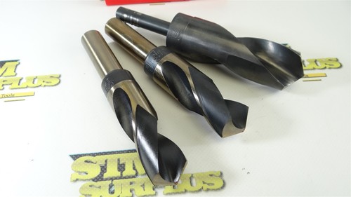 3 MOSTLY NEW HSS & HSCO S&D & REDUCED SHANK DRILLS 1-1/32" 1-1/8" & 1-3/8" - Picture 2 of 8