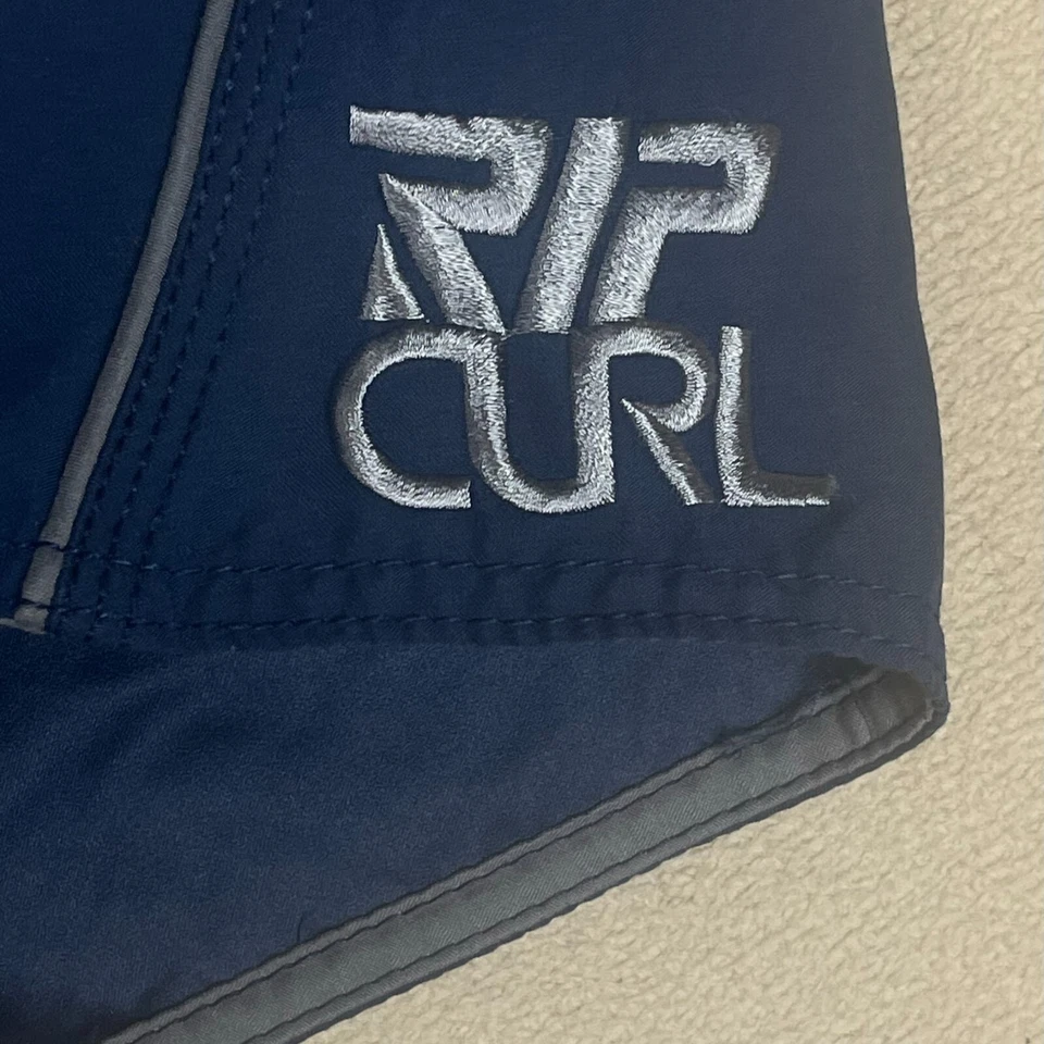 Rip Curl Mens 34 Swim Trunk Drawstring Waist Pocket Blue Relaxed Fit - Image 4 of 4