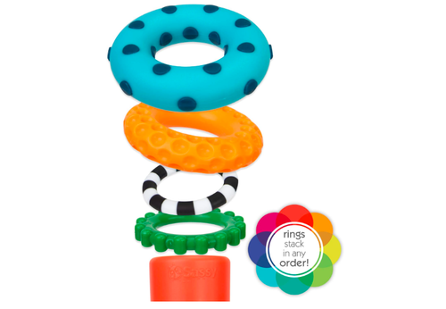 Stacking Ring Learning Toy Improve Fine Motor Skills Colorful Beads Toddler Fun - Picture 4 of 8