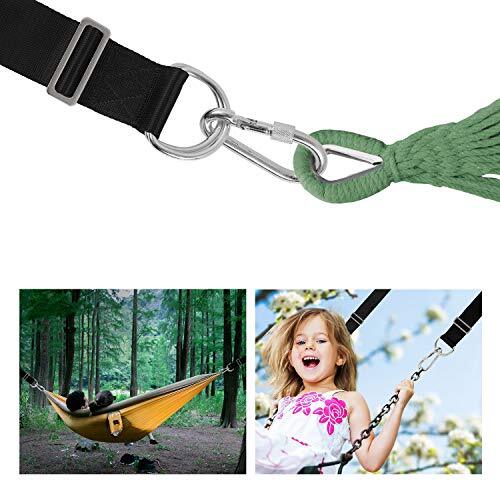 Camping Hammock (6FT) x 2 Tree Swing Straps Hanging kit 4 D-Ring,Extra Long - Picture 6 of 7