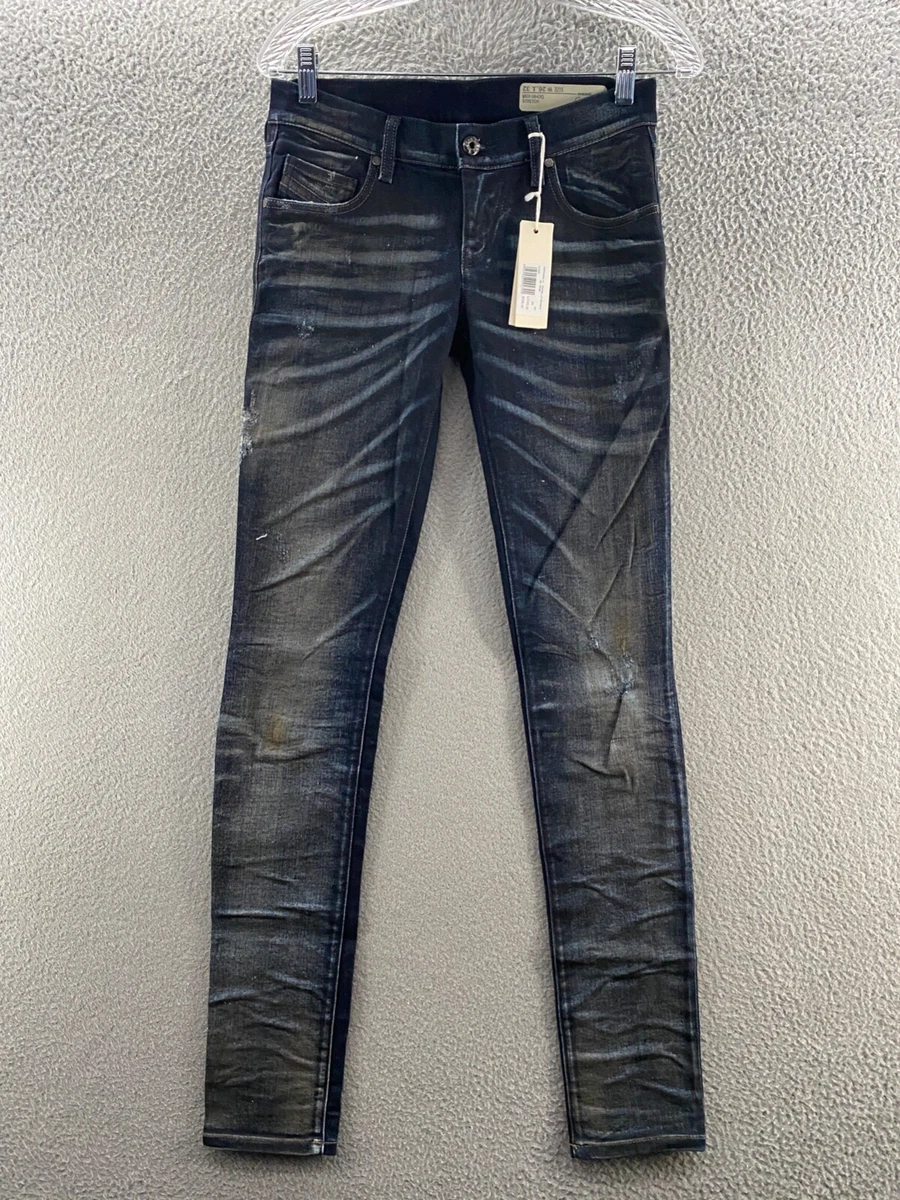 Jeans Diesel Femme Grupee Super Slim-Skinny - W27 L32 - Bleu - Neuf Avec Défauts