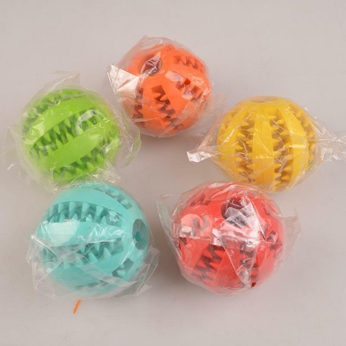 Pet Ball Dog Ball Durable Rubber Chew Teething Treat Clean Puppy Toy Buy 2 Get 4 - Picture 9 of 15