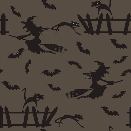 Halloween Witches 100% Cotton 1 yard Precut Fabric Bundles, 5 pieces - Bild 6 von 7