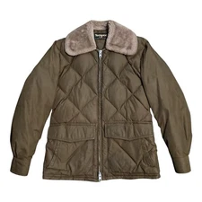 Vintage Tempco Down Puffer Coat Jacket Mens Size 44 Quilted USA Made 1970s