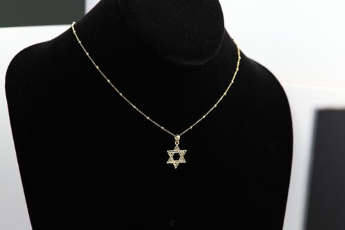 Gold Star of David Solid 14k Gold Jewish Star - Picture 12 of 13