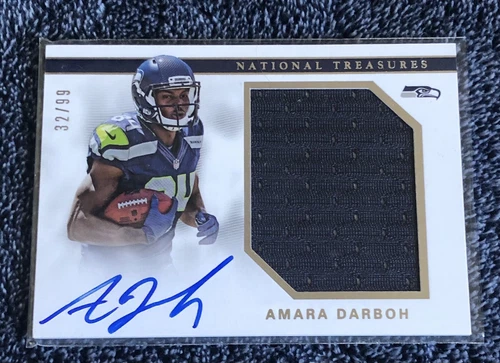 2017 National Treasures Material Signatures RPS /99 Amara Darboh Rookie Auto RC
