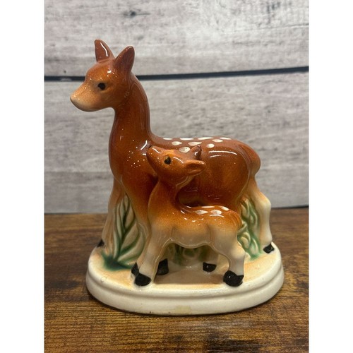 Vintage MCM Japan Deer Ceramic Planter
