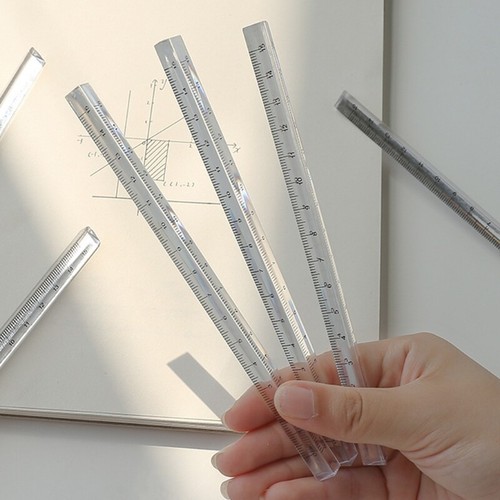 Transparent Triangular Prism Ruler Architect Scale Ruler 0-15cm Straight Ruler - Picture 13 of 14