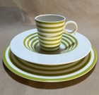 Red Vanilla Freshness Lines Stripes Olive dinner plate, bowl, coffee cup