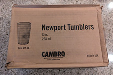 Cambro NT8152 Newport Clear 8 Oz. Fluted Tumbler - PK 36