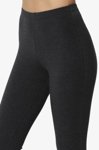 TheMogan S~3X Luxe Stretch Cotton Elastic Waist Mid Rise Cropped Capri Leggings - Picture 43 of 122