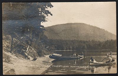 Postcard RPPC Winchester New Hampshire Mt Gardiner Forest Lake