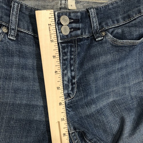 Gap 1969 Jeans Womens 6 Blue Capri 24" Low Rise Flap Pocket Stretch Denim - Picture 8 of 8