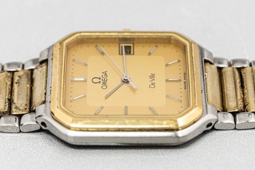 *Exc+5* Vintage OMEGA De Ville Quartz Gold Dial Date 29mm Men's Watch ETA255.411 - Picture 4 of 18