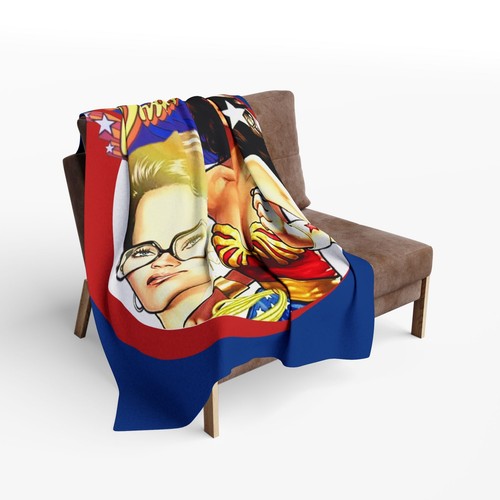 Wonder Woman TV Show Arctic Fleece Blanket 50" × 60", Superhero Fleece Blanket - Picture 5 of 7