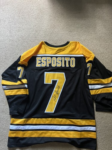 NHL BOSTON BRUINS PHIL ESPOSITO AUTOGRAPHED SIGNED JERSEY MEN’S XL - Picture 4 of 6